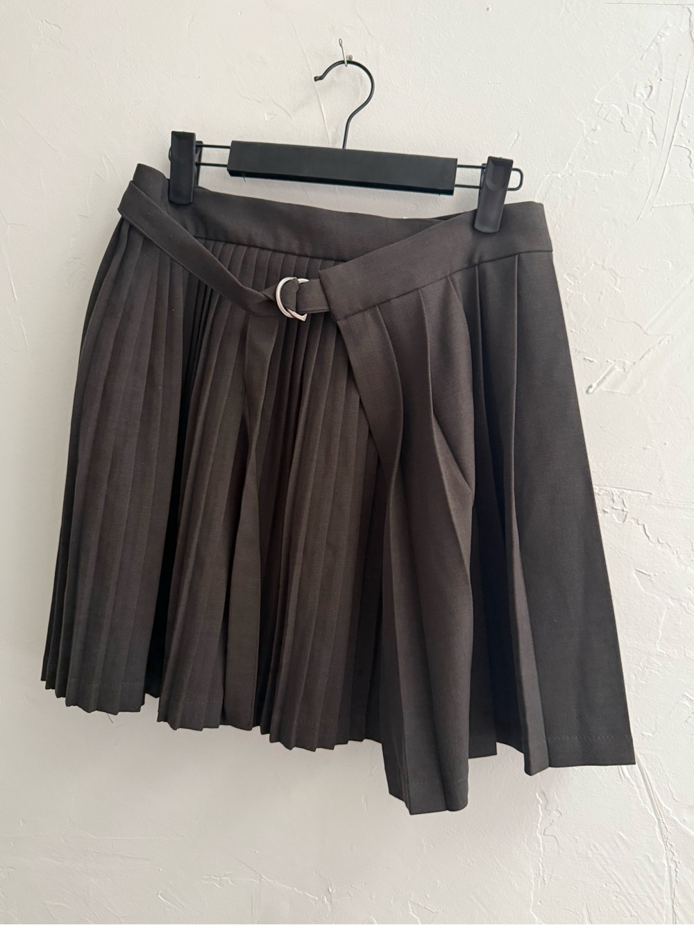 Pleated A-Line Skirt with Belt (Adjustable Size)